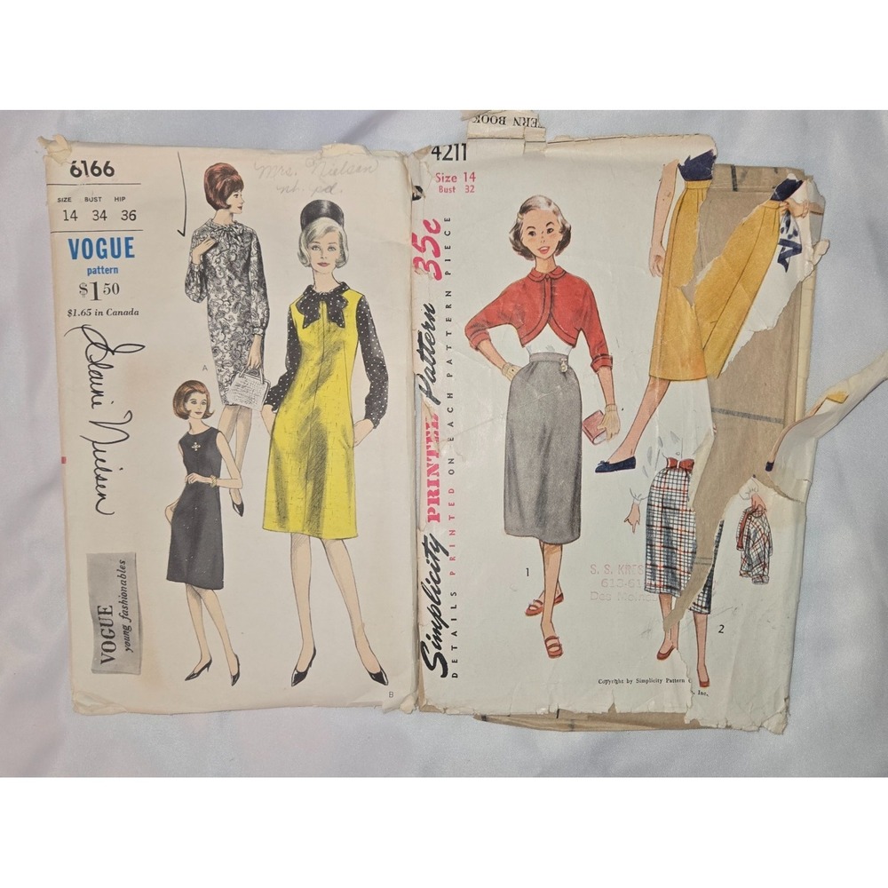 Vintage Women's Patterns Size 14 1960s 70s Skirt Blouse Dress Cardigan Nightgown - Picture 11 of 12